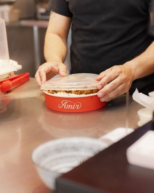 Amir food photography showing a wrap sandwich.